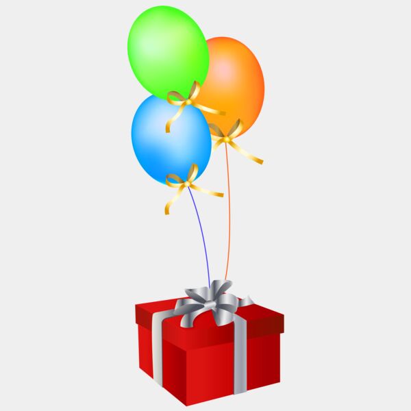 Balloon with Present Thumbnail