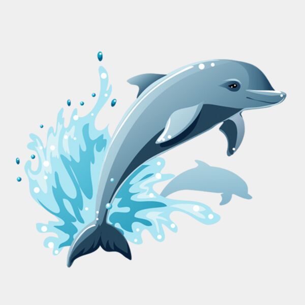 Dolphin with wave Thumbnail