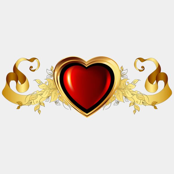 Gold Red Heart Thumbnail