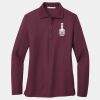 Ladies Silk Touch Long Sleeve Polo Thumbnail