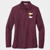 Ladies Silk Touch Long Sleeve Polo Thumbnail